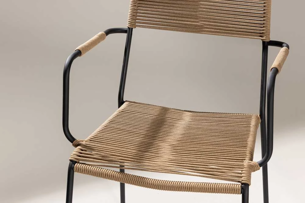 Venture Design Fotelis Lindos 44x40 cm Ruda poliesterio virvė