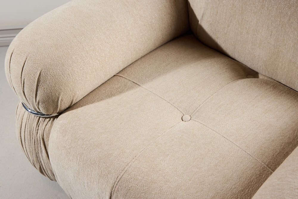 Sofa Venture Design Fotelis Mika Smėlio spalvos Metalas