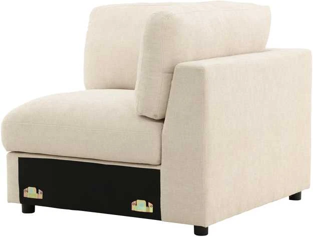 Sofa Venture Design Kampinė sofos dalis Salerno 63x63x47 cm smėlio spalvos audinys