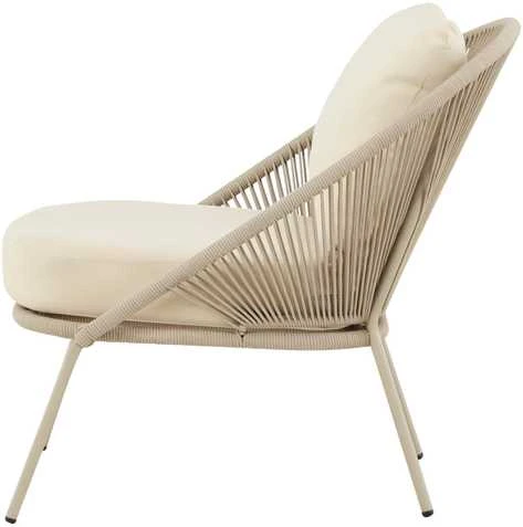 Venture Design Lounge kėdė Lindos smėlio spalvos plienas