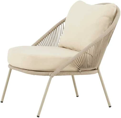 Venture Design Lounge kėdė Lindos smėlio spalvos plienas