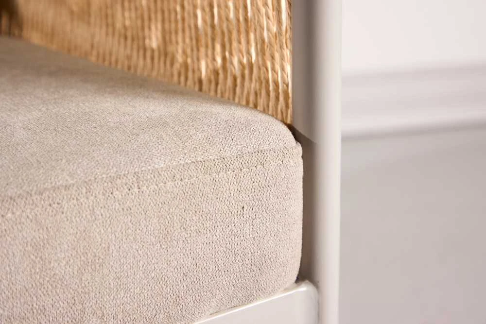 Venture Design Lounge kėdė Louie 94x74 cm Smėlio spalvos lininis audinys plieno rėmas