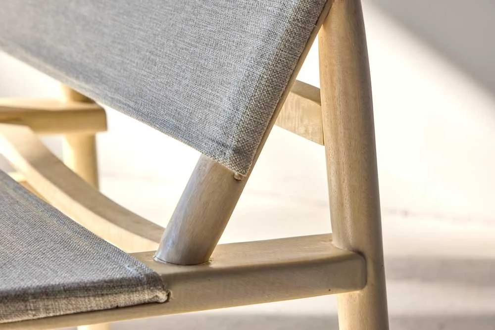 Fotelis Venture Design Lounge kėdė Millo 43x40x65 cm Pilka Nature poliesteris mango mediena