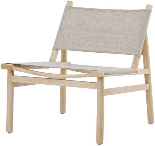 Fotelis Venture Design Lounge kėdė Millo 43x40x65 cm Pilka Nature poliesteris mango mediena