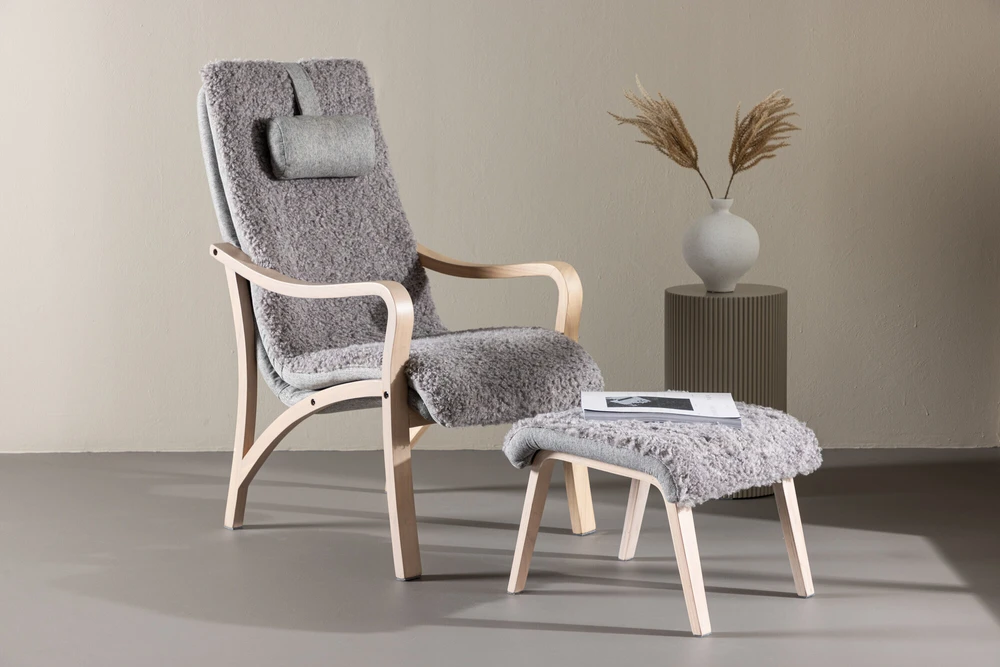 Sofa Venture Design Poilsio kėdė, Fårö, 89x60x107 cm, šviesiai pilka