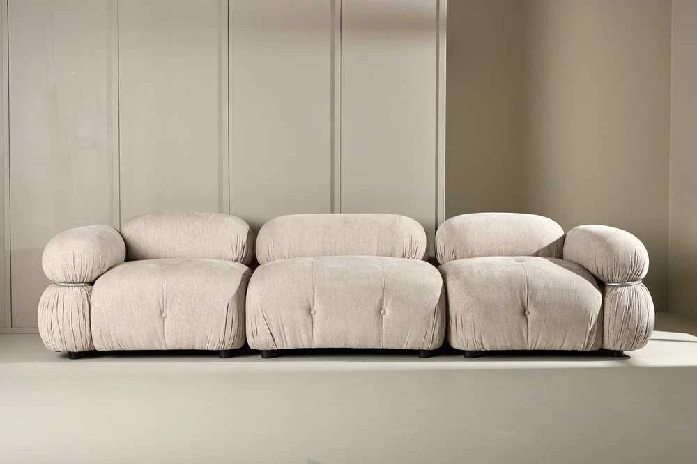 Venture Design Pufas Mika 94x67 cm smėlio spalvos