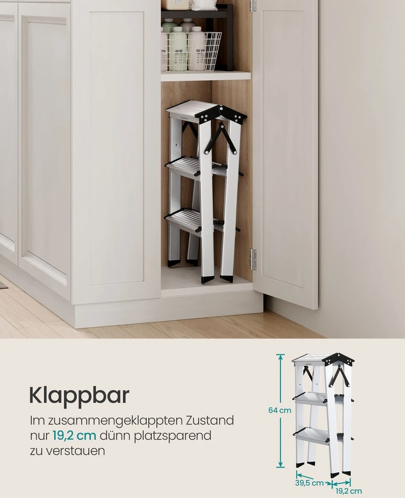 Songmics 3 pakopų kopėčios