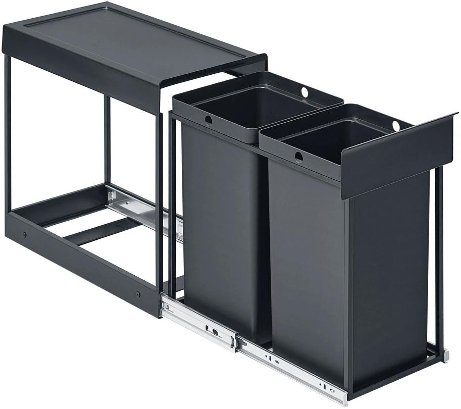 Songmics Šiukšlių dėžė 2 x 15 l