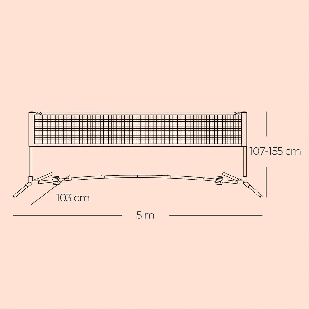 Songmics Badmintono tinklas 500 cm