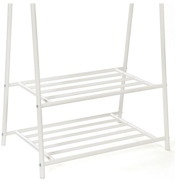 Songmics Metalinis drabužių stovas baltas