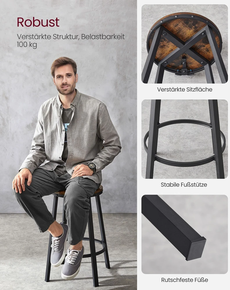 Songmics Vasagle 2 baro kėdžių rinkinys