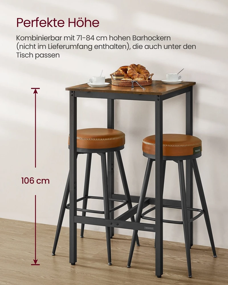 Songmics Baro stalas 60 x 60 x 106 cm