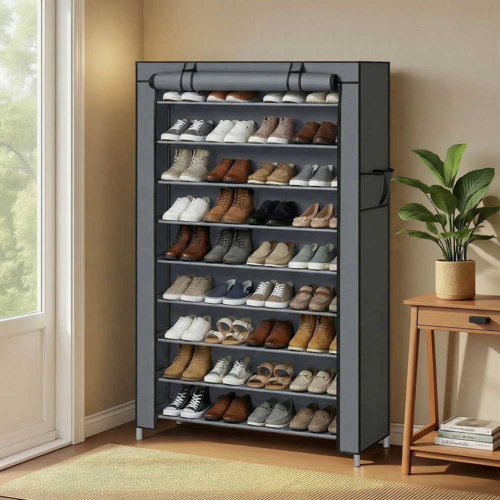 Batų lentyna SONGMICS 88x28x160 cm, 10 lygiai