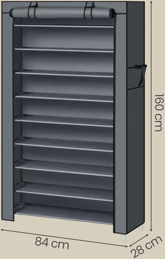 Batų lentyna SONGMICS 88x28x160 cm, 10 lygiai