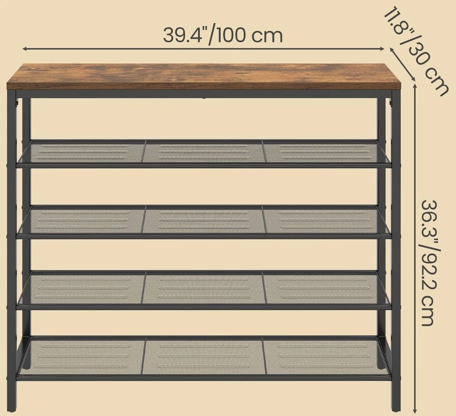 Songmics Batų stovas 100 x 30 x 92,5 cm