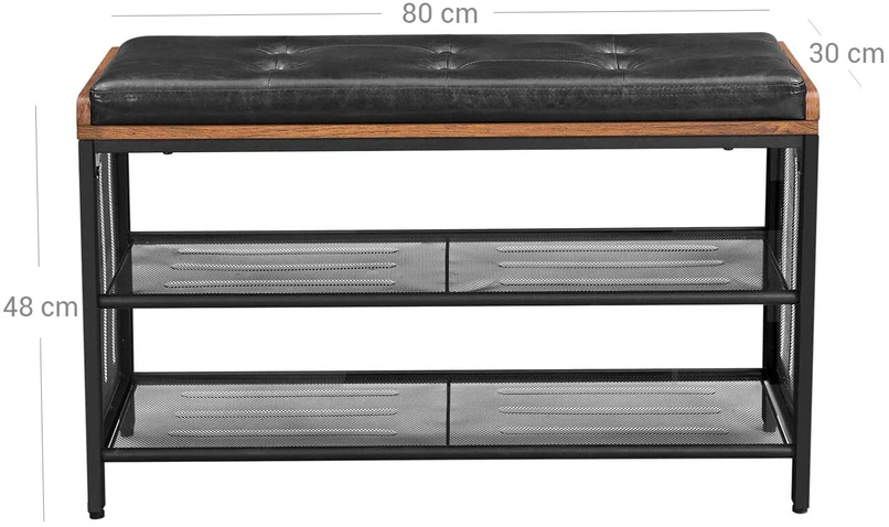 Songmics Lentyna batams-minkštasuolis LBS75X, ruda/juoda
