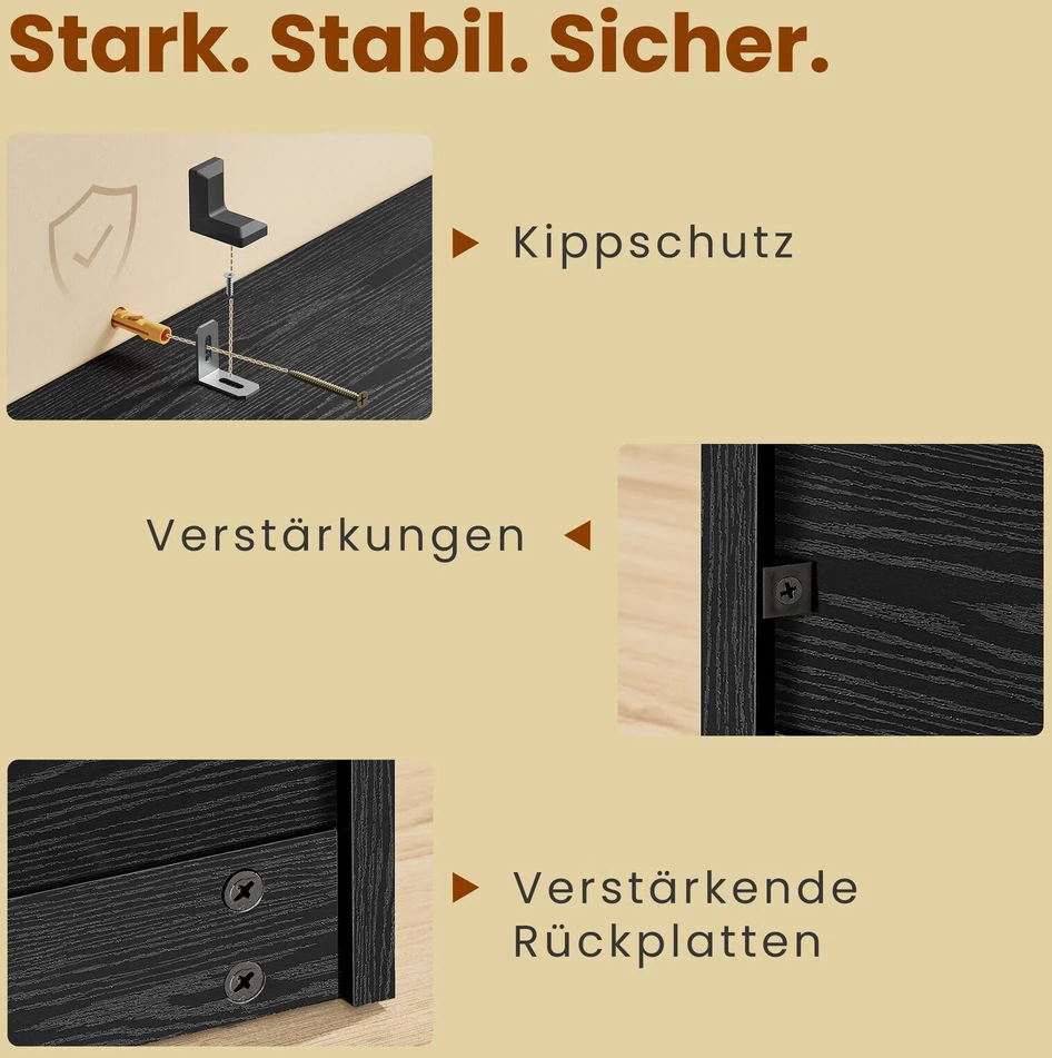 Songmics Batų spintelė su 4 durelėmis 24x105,5x82,7 cm juoda