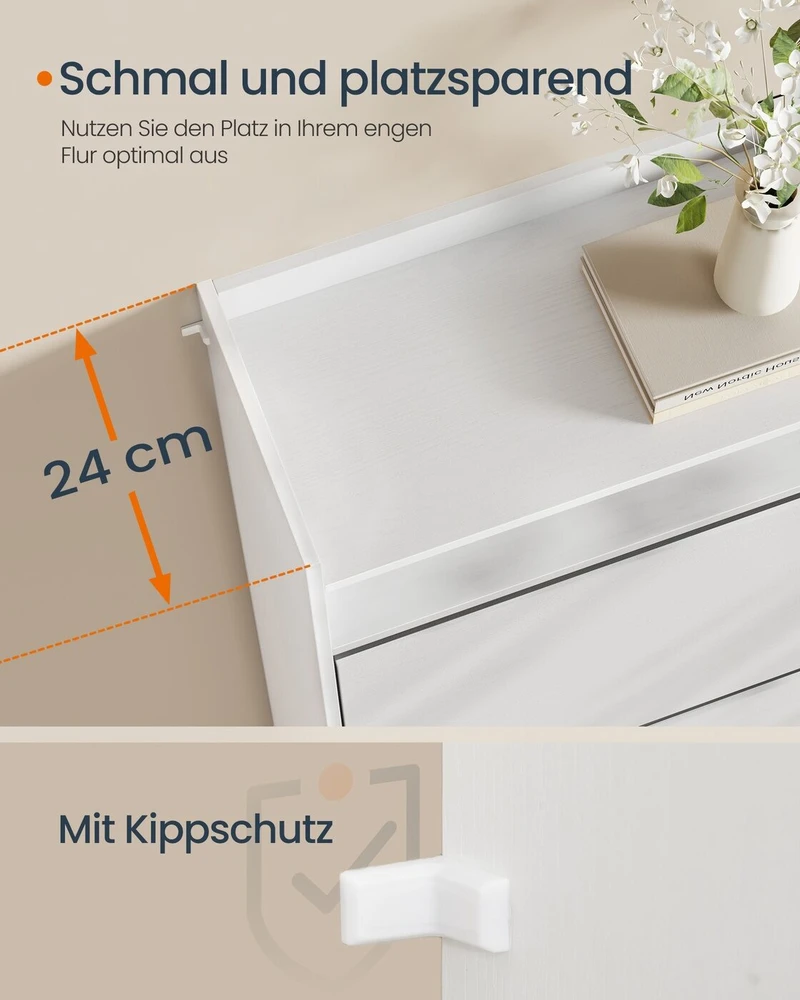 Songmics Batų spintelė 24 x 60 x 102,8 cm