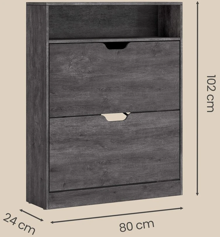 Songmics Batų spintelė 24 x 80 x 102 cm