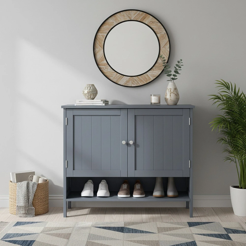 Songmics Batų spintelė MDF 35x80x70 cm pilka