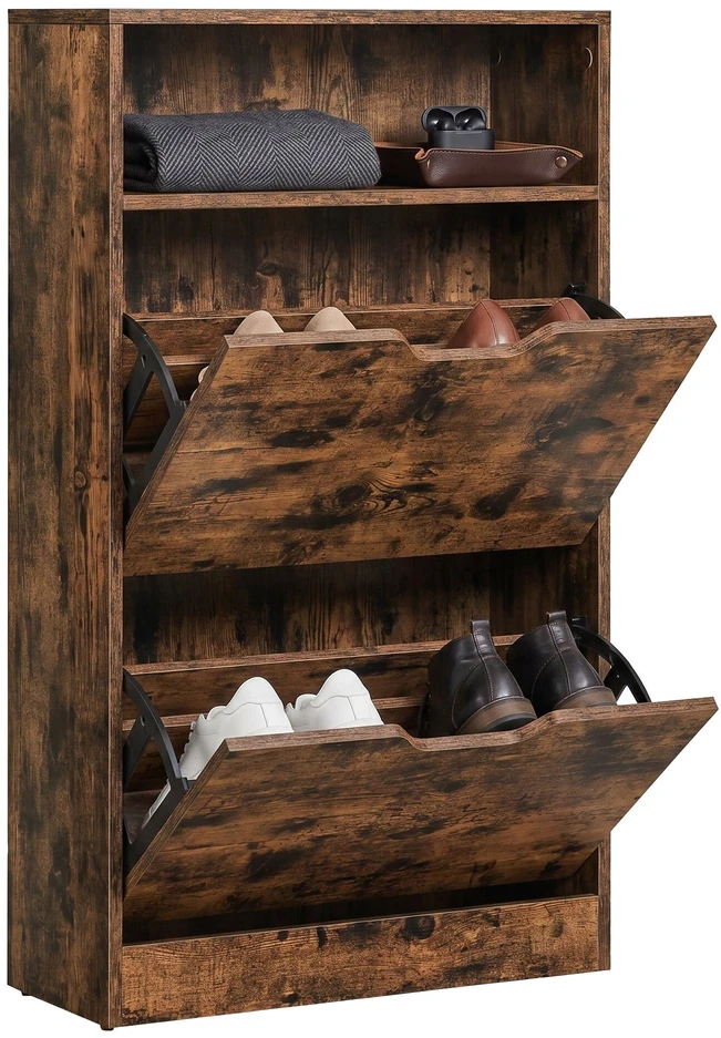 Songmics Batų spinta VASAGLE, 60 x 24 x 102 cm, 2 skyriai