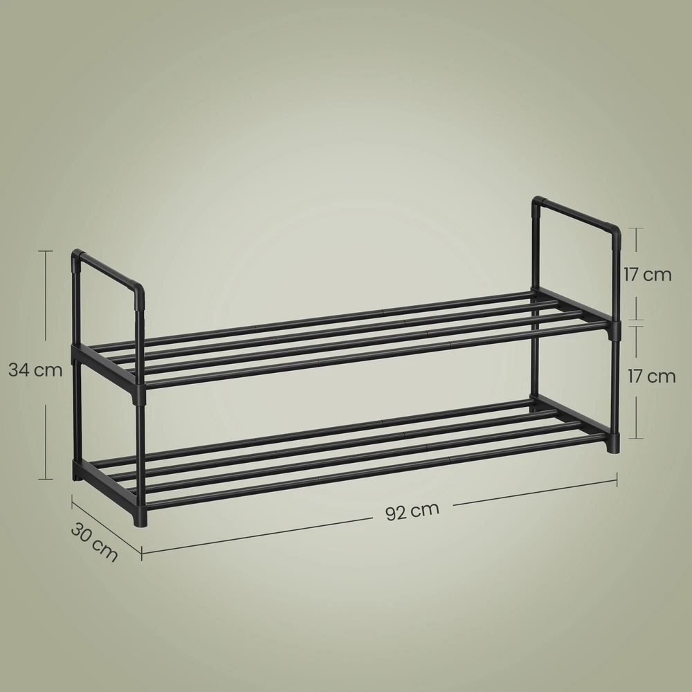 Batų lentyna SONGMICS 2 lygiai 92x30x33 cm