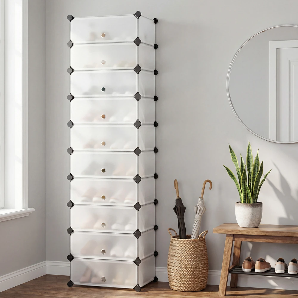 Batų lentyna Songmics, 10 aukštų, 43x173x31 cm