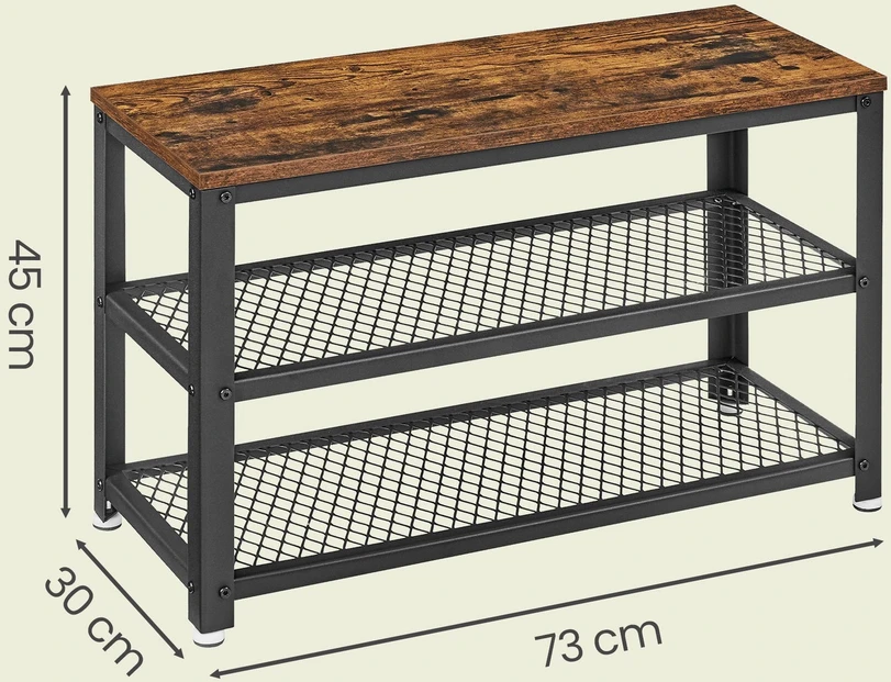 Songmics Batų lentyna VASAGLE, 73 x 45 x 30 cm, 3 lygiai
