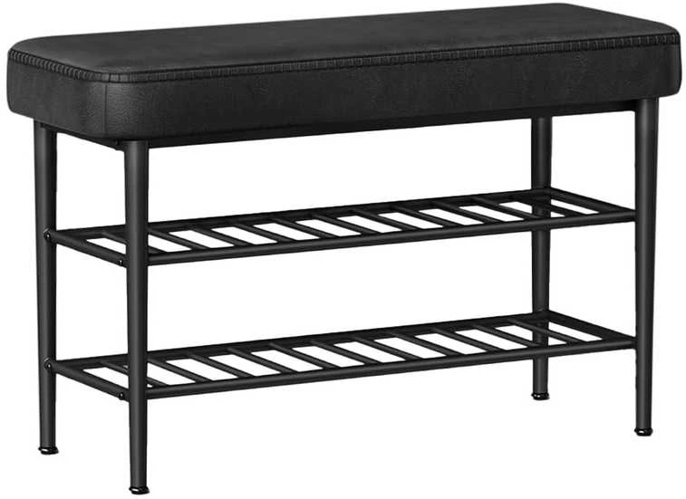 Songmics Batų suolelis EKHO 30x80x50 cm, juodas