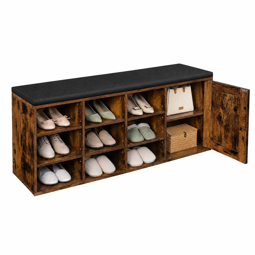 Songmics Batų suolelis VASAGLE 110x30x48 cm su 9 skyreliais