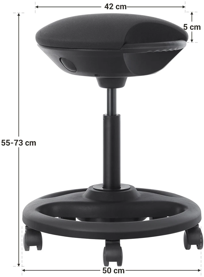 Songmics Reguliuojamo aukščio ergonomiška darbo taburetė