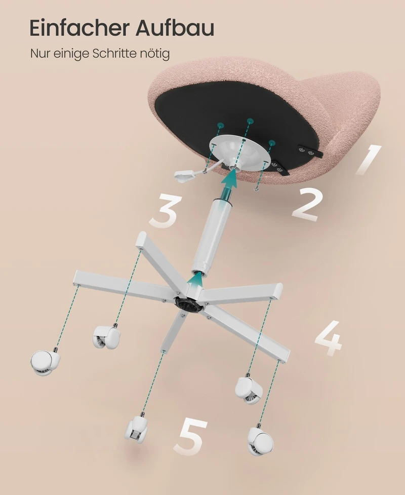 Songmics Krėslas rožinės spalvos