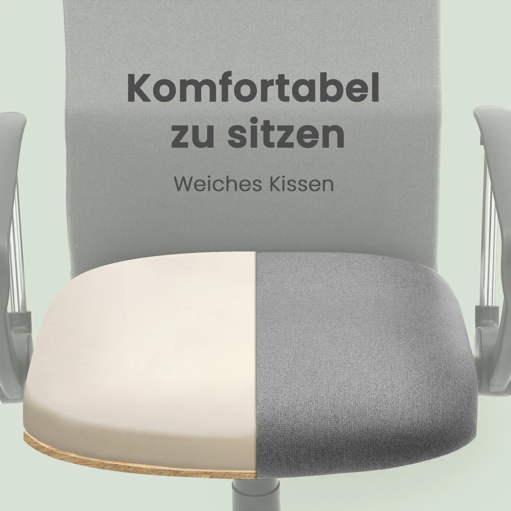Songmics Ergonomiška biuro kėdė pilka
