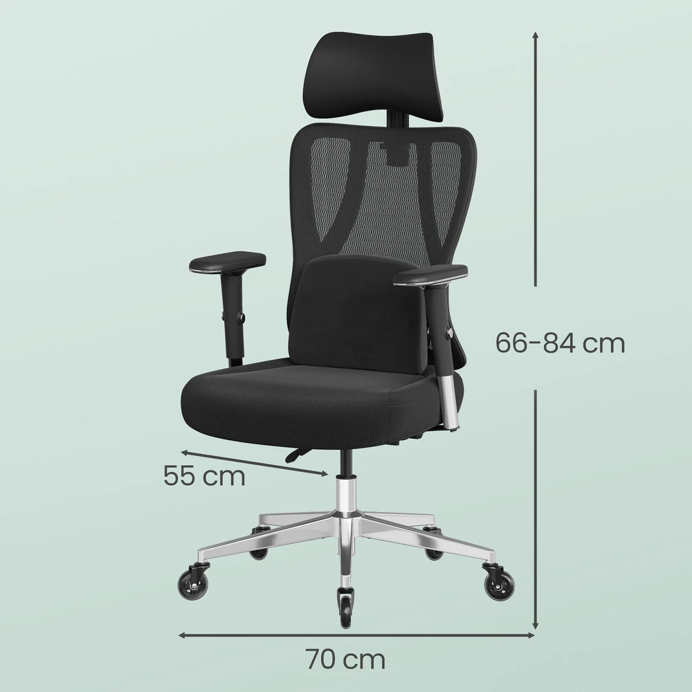 Songmics Biuro kėdė 70 x 70 x (112-136) cm