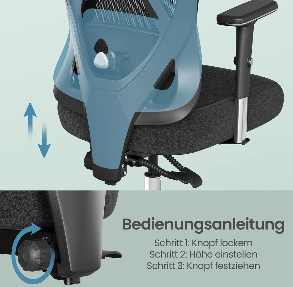 Songmics Biuro kėdė 70 x 70 x (112-136) cm