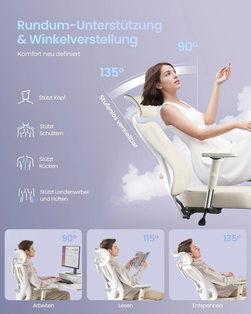 Songmics Biuro kėdė 70 × 70 × (112–136) cm