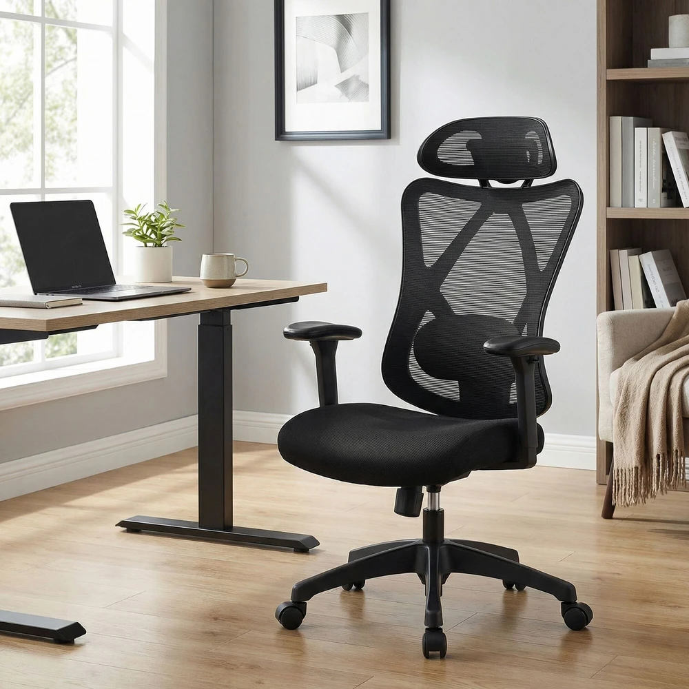 Biuro kėdė SONGMICS juoda 115-125 cm