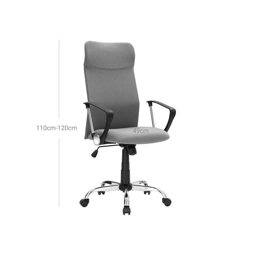 Songmics Ergonomiška rašomojo stalo kėdė pilka