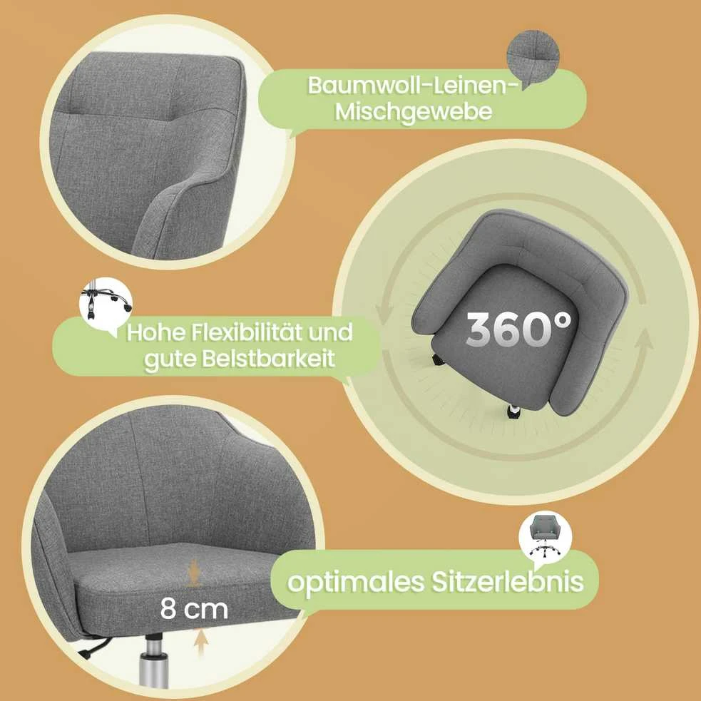 Songmics Reguliuojamo aukščio kompiuterio kėdė