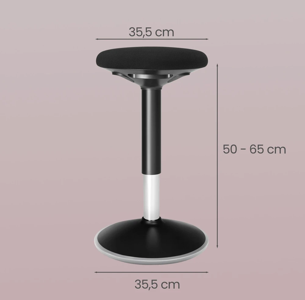 Biuro kėdė SONGMICS, juoda, 50-65 cm