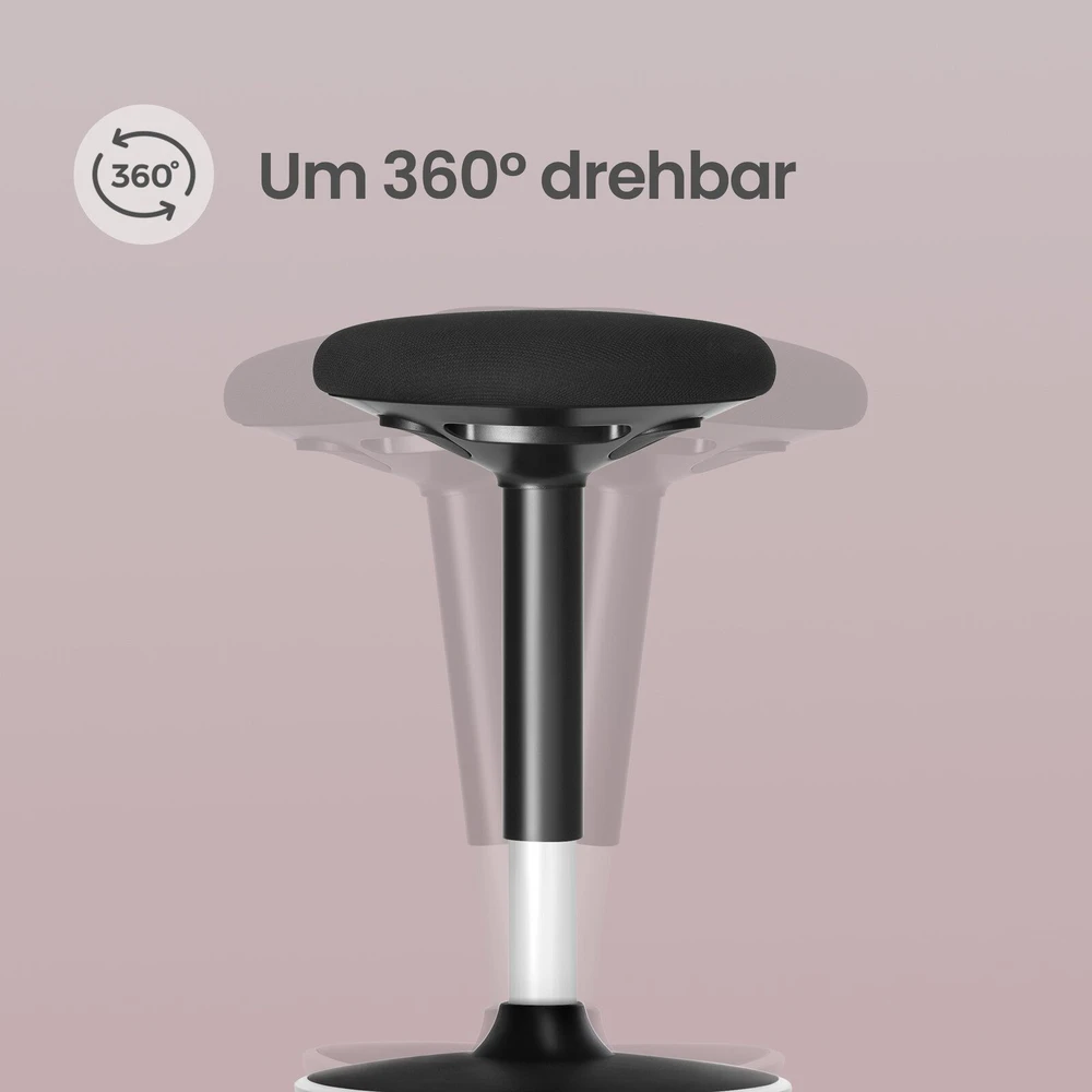 Biuro kėdė SONGMICS, juoda, 50-65 cm