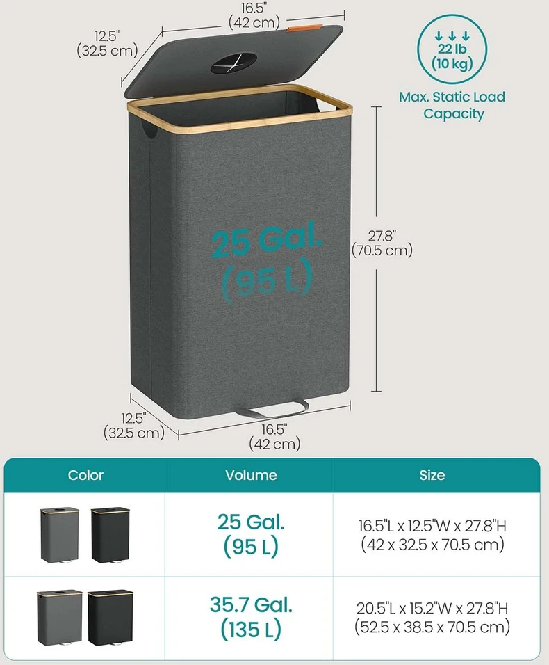 Songmics Dėžė buteliams 95 l