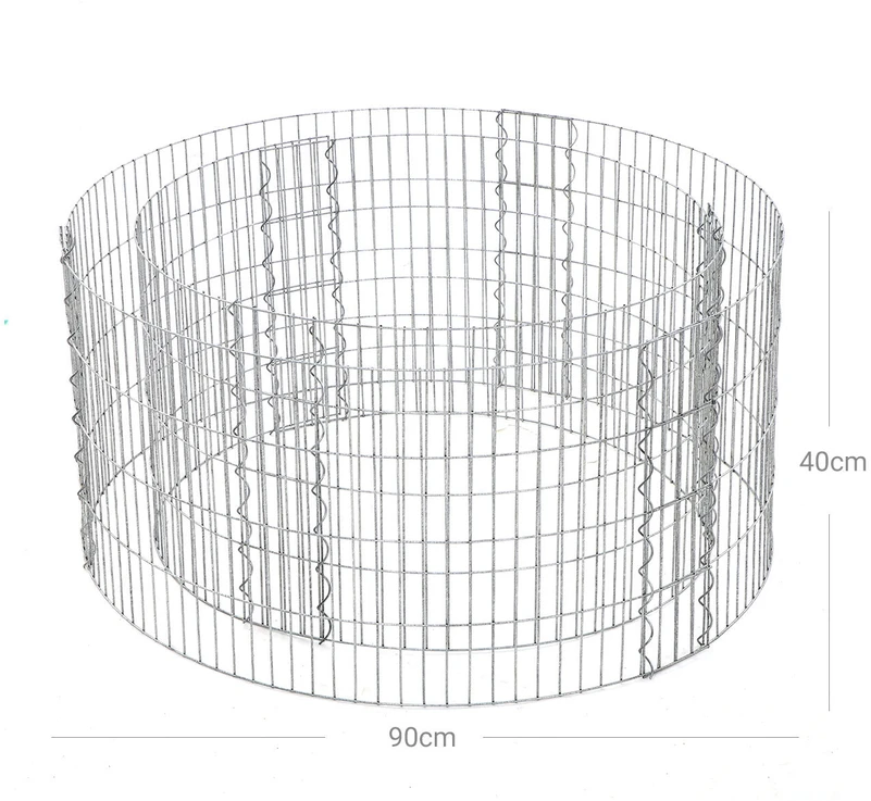 Songmics Gabionas Ø 90 cm, aukštis 40 cm