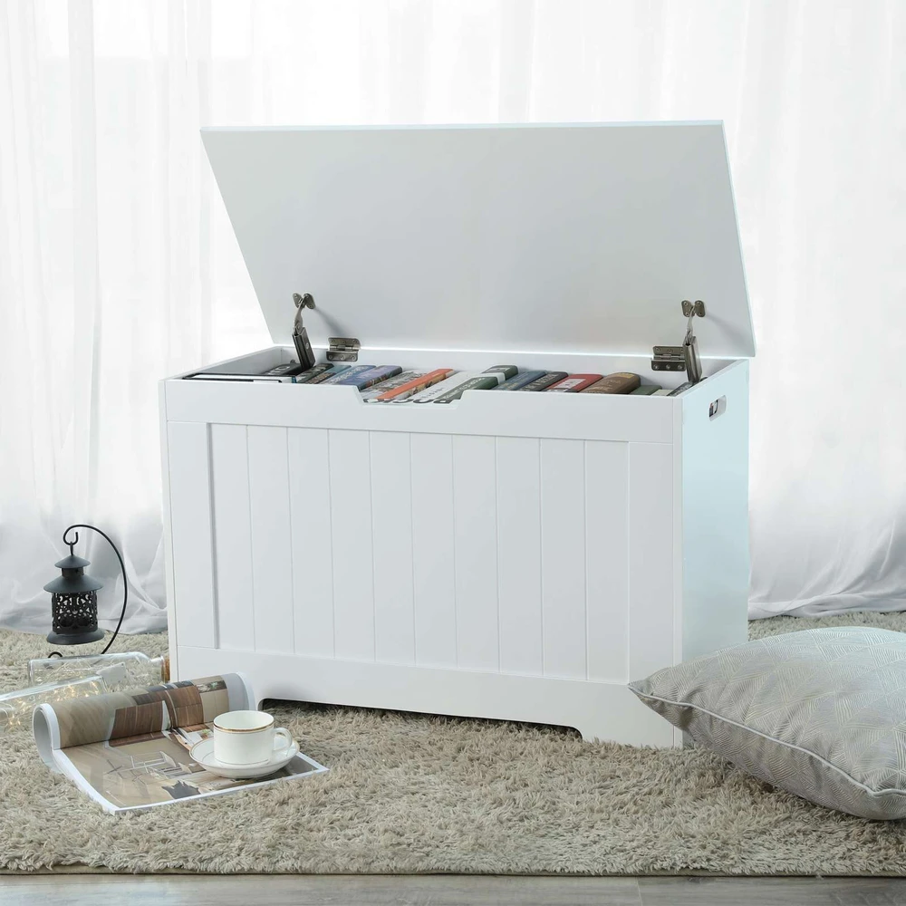 Vasagle Balta MDF skrynia
