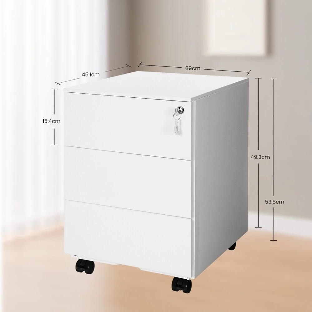 Dokumentų spinta SONGMICS su 3 stalčiais 39x45x55 cm