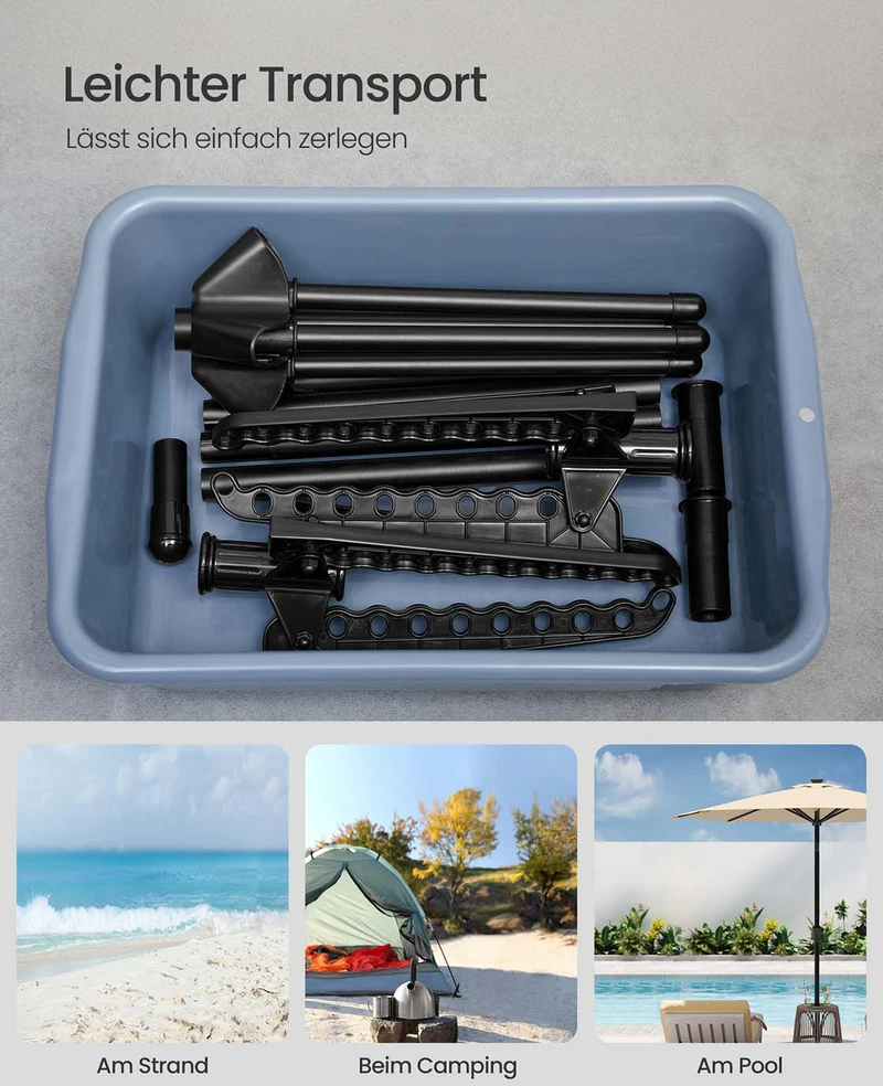 Songmics Sulankstomas skalbinių stovas su 6 strypais