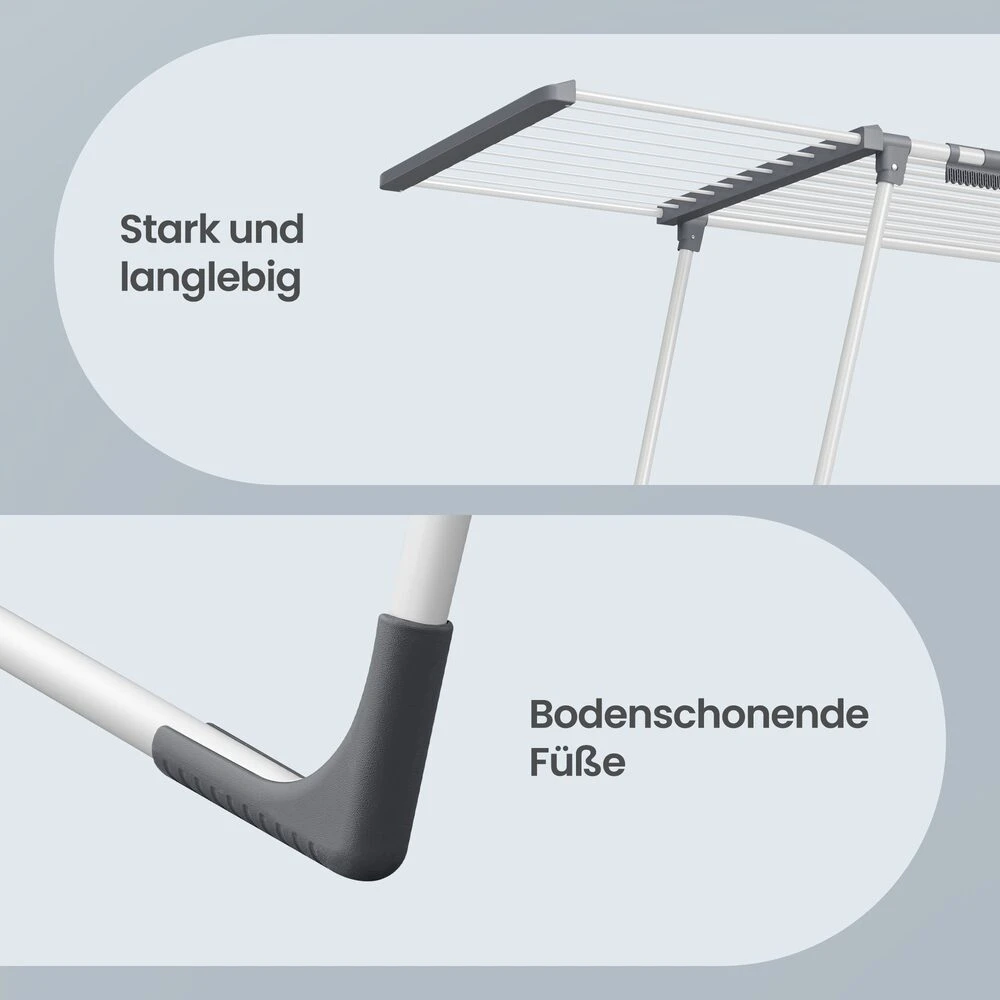 Songmics Skalbinių džiovyklė 62,5×(113,5–200)×90 cm