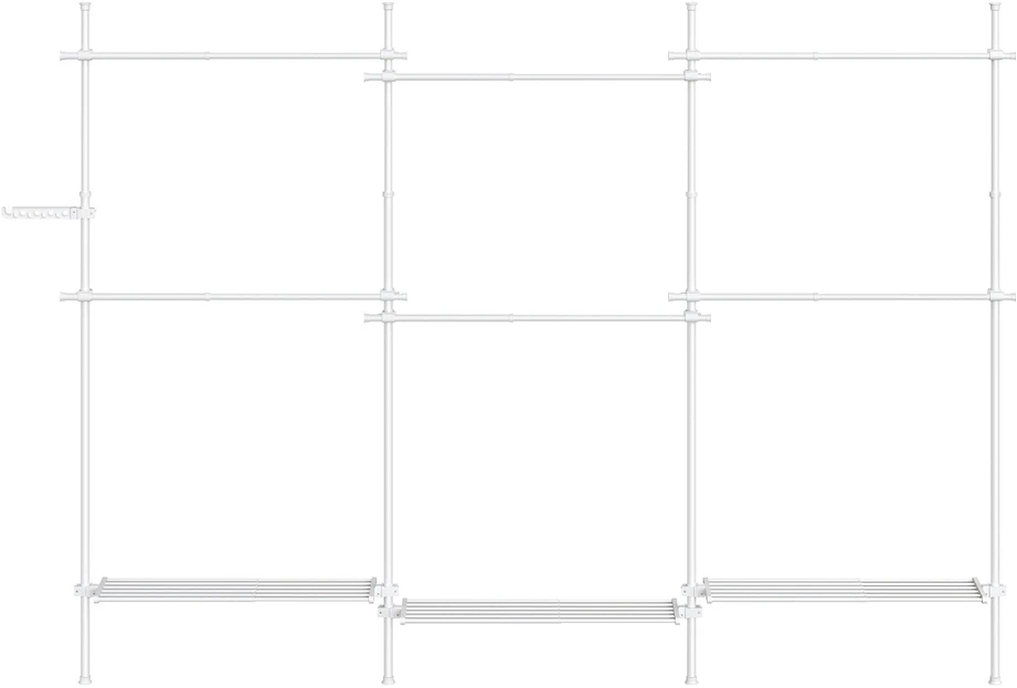 Songmics Kabykla 3 lygių reguliuojama 33,5x240-353x208-310 cm