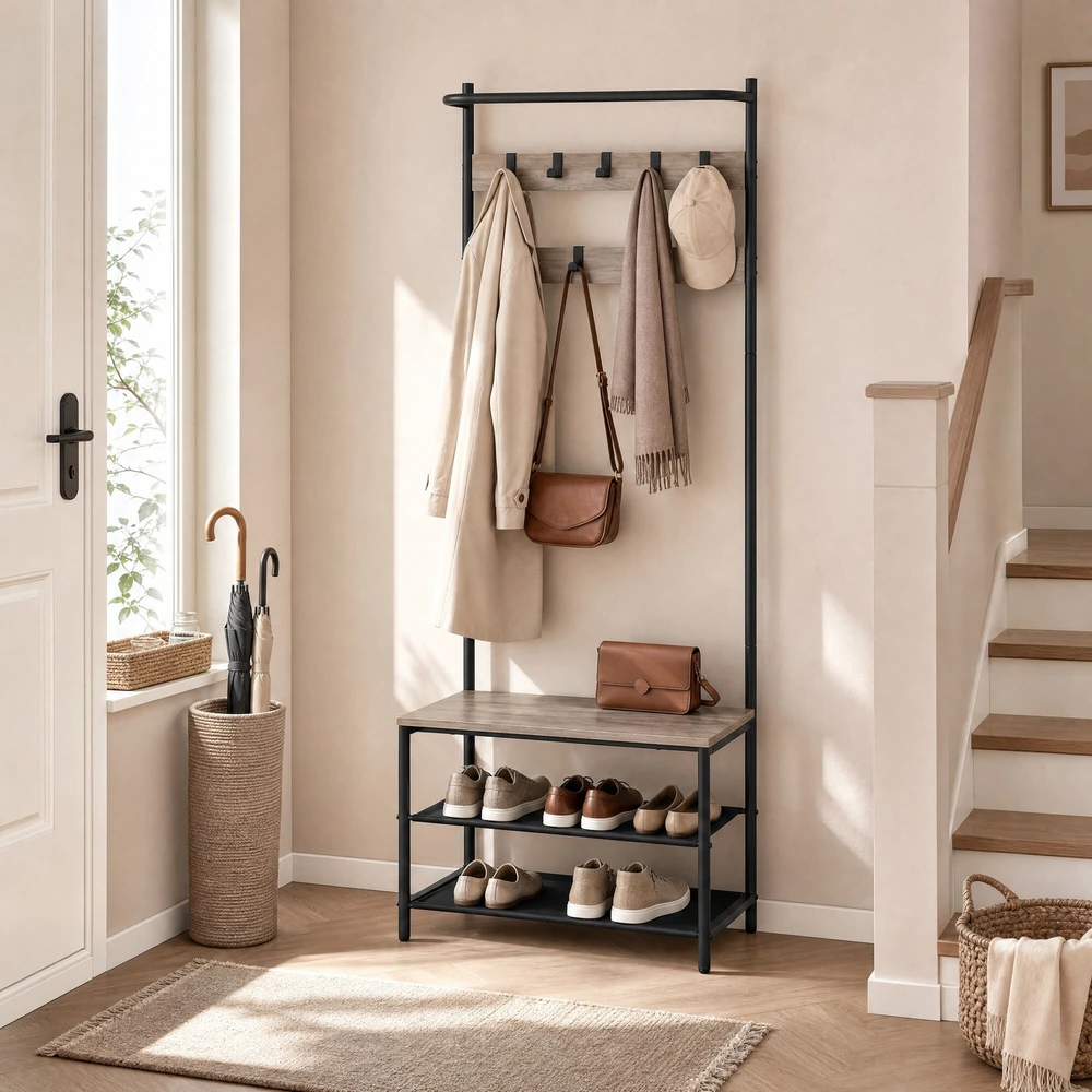 Songmics Kabykla su suoliuku 32,2x64x180 cm