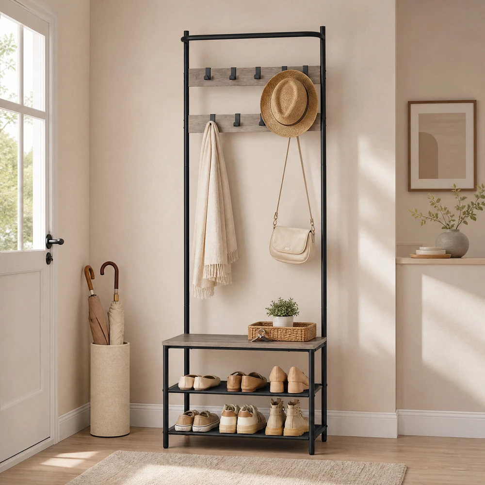Songmics Kabykla su suoliuku 32,2x64x180 cm